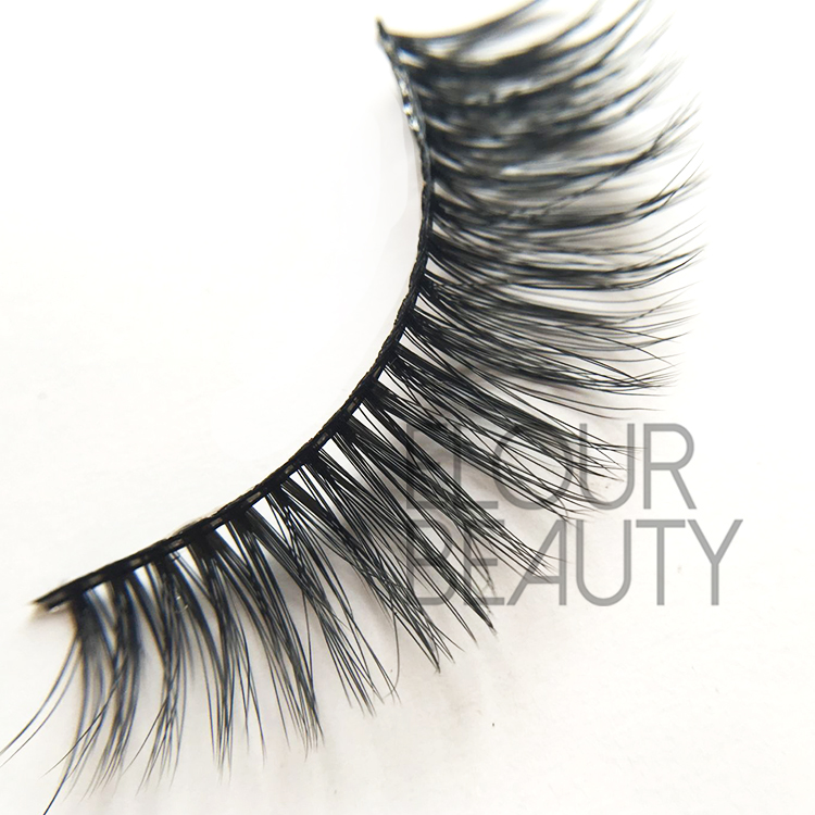 Faux mink 3d eyelashes made by eyelash fibers  China EJ62